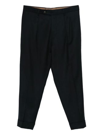 Berwich Chiaia pleated cuffed trousers - Blue