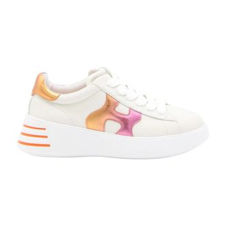 Hogan Sneakers, female, White, 2 1/2 UK, Rebel Low-Top Trainers