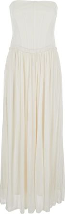 SIMKHAI adalys White Off-shoulder Bustier Dress In Tech Fabric Woman