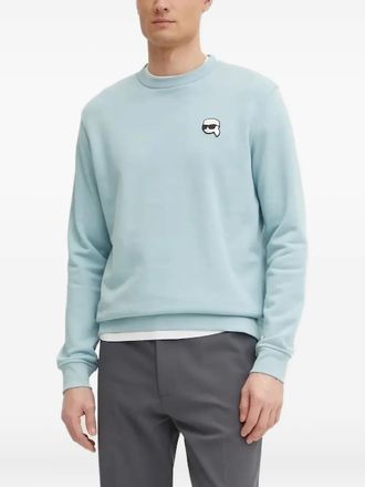 Karl Lagerfeld logo-patch crew-neck sweatshirt - Blue
