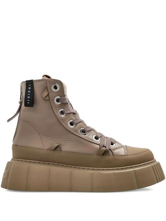 INUIKII Stivaletti platform stringati - Marrone
