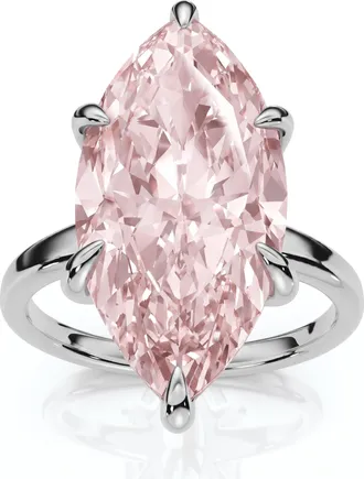 Pompeii3 Certified 5Ct Fancy Intense Pink Diamond 14k Engagement Ring Gold Lab Grown Size: 7