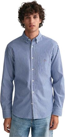 GANT Gestreept katoenen overhemd- klassieke stijl - Heren - Casual Overhemden - Veelkleurig - XL - Katoen - Overhemden