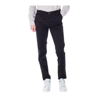 Jack & Jones Plain Cotton Blend Broeken - Heren - Slim Fit Broeken - Zwart - W36 L32 - Katoen - Broeken