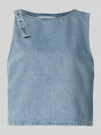 Sams&oslash;e & Sams&oslash;e Crop Top in Denim-Optik Modell MOLLY in Hellblau, Gr&ouml;&szlig;e XS