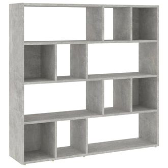 Berkfield Home Book Cabinet/Room Divider Concrete Grey 105x24x102 cm | Size: 105 x 24 x 102 cm
