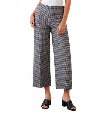 Karen Kane Wide-Leg Pants In Check