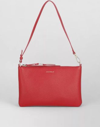 Coccinelle womens leather shoulder bag goldtone hardware