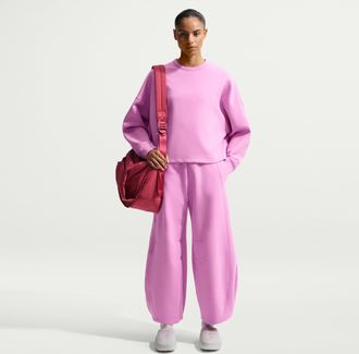 Nike Womens 24.7 ImpossiblySoft High-Waisted Wide-Leg Pants in Purple | IR1932-503