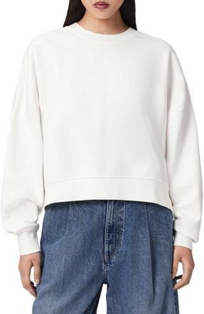AllSaints Esme Pippa Crochet Heart Back Sweatshirt in Ecru White at Nordstrom, Size X-Small