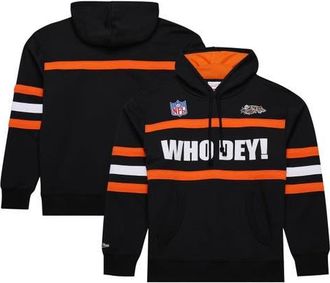 Mitchell & Ness Mens Black Cincinnati Bengals Vintage Logo Head Coach Fleece Pullover Hoodie at Nordstrom, Size X-Large