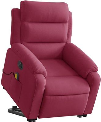 vidaXL Vidaxl - Sill&oacute;n De Masaje Reclinable Elevable Terciopelo Rojo Tinto