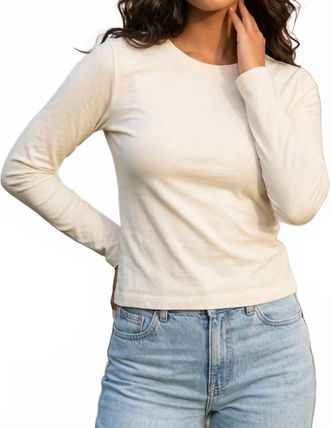 Pendleton Long Sleeve Crewneck Tee In White
