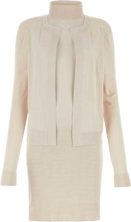 Fendi Light pink stretch silk blend mini dress
