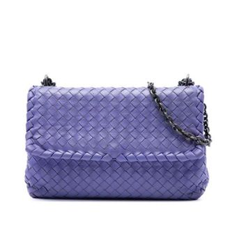 Bottega Veneta Pre-owned Olimpia Schoudertas - Dames - Pre-owned - Paars - Maat: ONE Size Leer