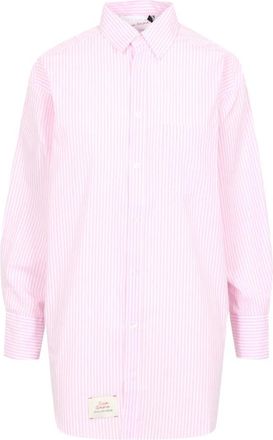 Giada Benincasa Lange Oversized Blouse - Dames - Overhemden - Roze - XS - Katoen - Overhemden