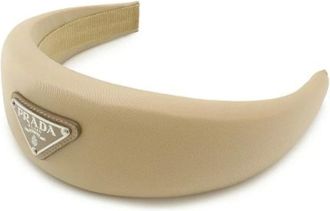 Prada Pre-owned Accessories, female, Beige, Size: ONE SIZE Pre-owned Fabric Hair Accessory