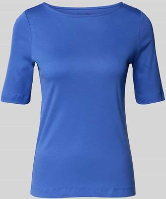 Christian Berg T-Shirt mit U-Boot-Ausschnitt in Blau, Größe 46