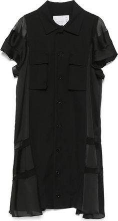 sacai Suiting X Satin Dress