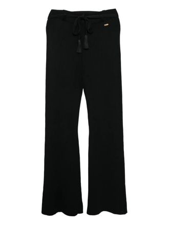 Tom Ford rose detail trousers - women - Viscose/Silk/Polyamide/Polyurethane - L - Black