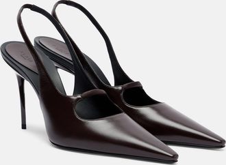 Alaia Ala&iuml;a Drop leather slingback pumps