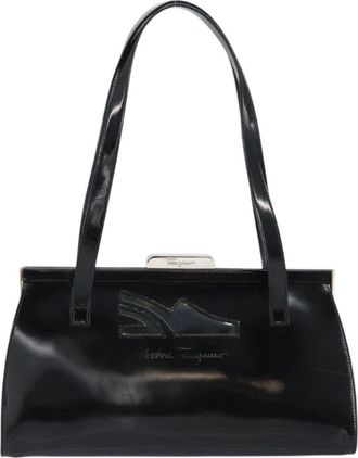Ferragamo Vintage Tote Bag Patent Leather Patent_Leather Tote Bag Bag (Pre-Owned)