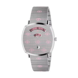 Gucci Grip 38mm Horloge - Dames - Horloges - Grijs - ONE Size - Accessoires