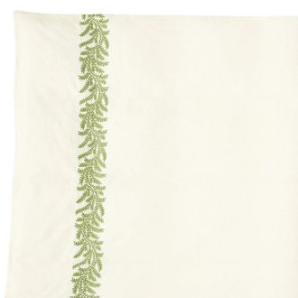 Ballard Designs Salome Embroidered Vine Duvet Cover - Sage, Queen - Ballard Designs