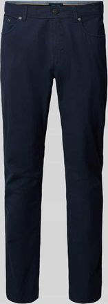 Christian Berg Slim Fit Stoffhose mit Bio-Baumwoll- Anteil und 5-Pocket-Design in Marine, Größe 31/32