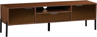 Sweeek Mueble tv vintage efecto madera de nogal 151,5cm, color nogal