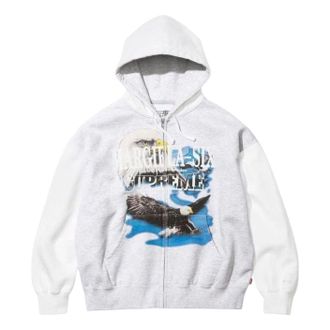 SUPREME x MM6 Maison Margiela Eagle Zip Up Hooded Sweatshirt White SUP-SS26-101-WHT