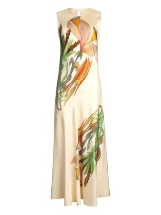 Ulla Johnson Gaea floral midi dress - Neutrals