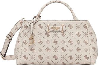 Guess Tassen, Dames, Beige, ONE Size, Leer, Carrie Satchel