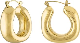 BEN ONI Square Tube Hoop Earrings in Gold at Nordstrom
