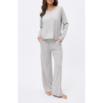 Papinelle Sleepwear Jada Organic Cotton Pajamas in Grey at Nordstrom, Size X-Small