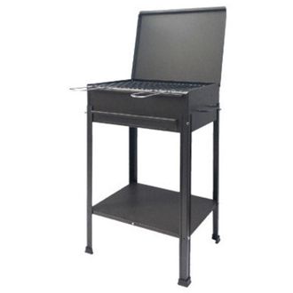 Made in Italy Barbacoa De Carb&oacute;n Fiesta 60 - Parrilla 57,5x37 Cm - Tapa Con Term&oacute;metro - El Gaucho