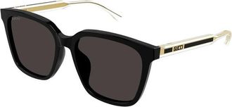 Gucci GG1121SA001 Square Full Rim Sunglasses - Black