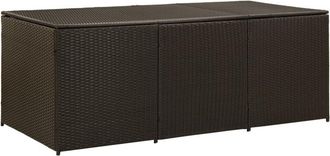 vidaXL Baule da Giardino in Polyrattan 180x90x70 cm Marrone - Vidaxl