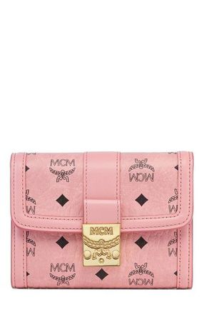MCM Tracy Trifold Wallet in Visetos in Yellow at Nordstrom