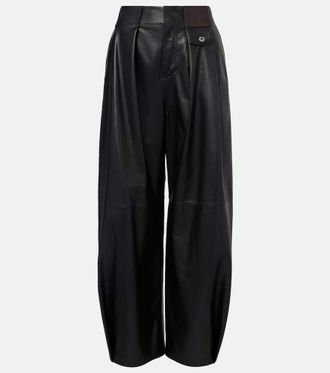 Loewe Pantalones barrel de piel