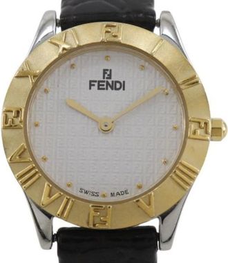 Fendi Pre-owned Watches, female, Yellow, Size: ONE SIZE Pre-owned Stainless Steel Watch