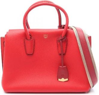 MCM Pre-owned Milla 2way Handbag - Dames - Vintage Handtas - Rood - ONE Size - Leer - Vintage