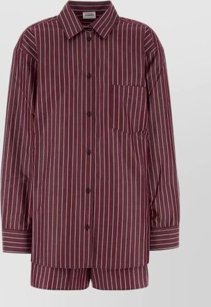 Andamane striped poplin pyjama top long sleeves