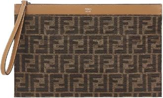 Fendi Jacquard FF Motif Flat Pouch