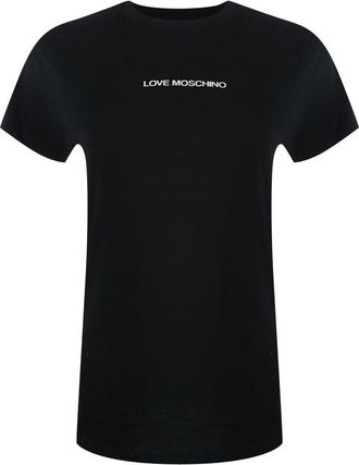 Love Moschino Dames/dames Logo Katoenen T-shirt (Zwart)