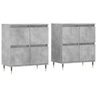 Berkfield Home Sideboards 2 pcs Concrete Grey Engineered Wood