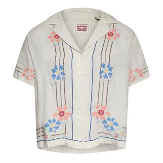 Levi's Womens Levis Sonny Novelty Camp Shirt in Oatmeal