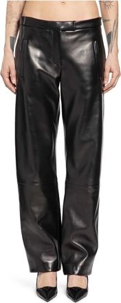 Khaite Miles Pant - female - Khaite - Leather Trousers - Black - XS - Trousers