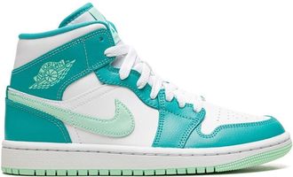 Nike Jordan Air Jordan 1 Mid Washed Teal sneakers - women - Leather - 11.5 - Blue