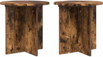 vidaXL Soporte De Plantas 2 Uds. Roble Ahumado 40 X 40 X 40 Cm Vidaxl